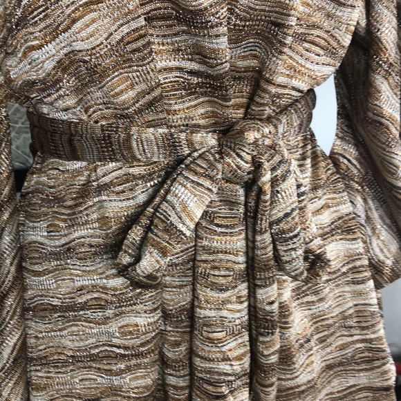 ALEXIS zigzag metallic Kimono cover up Size XS - Picture 3 of 9